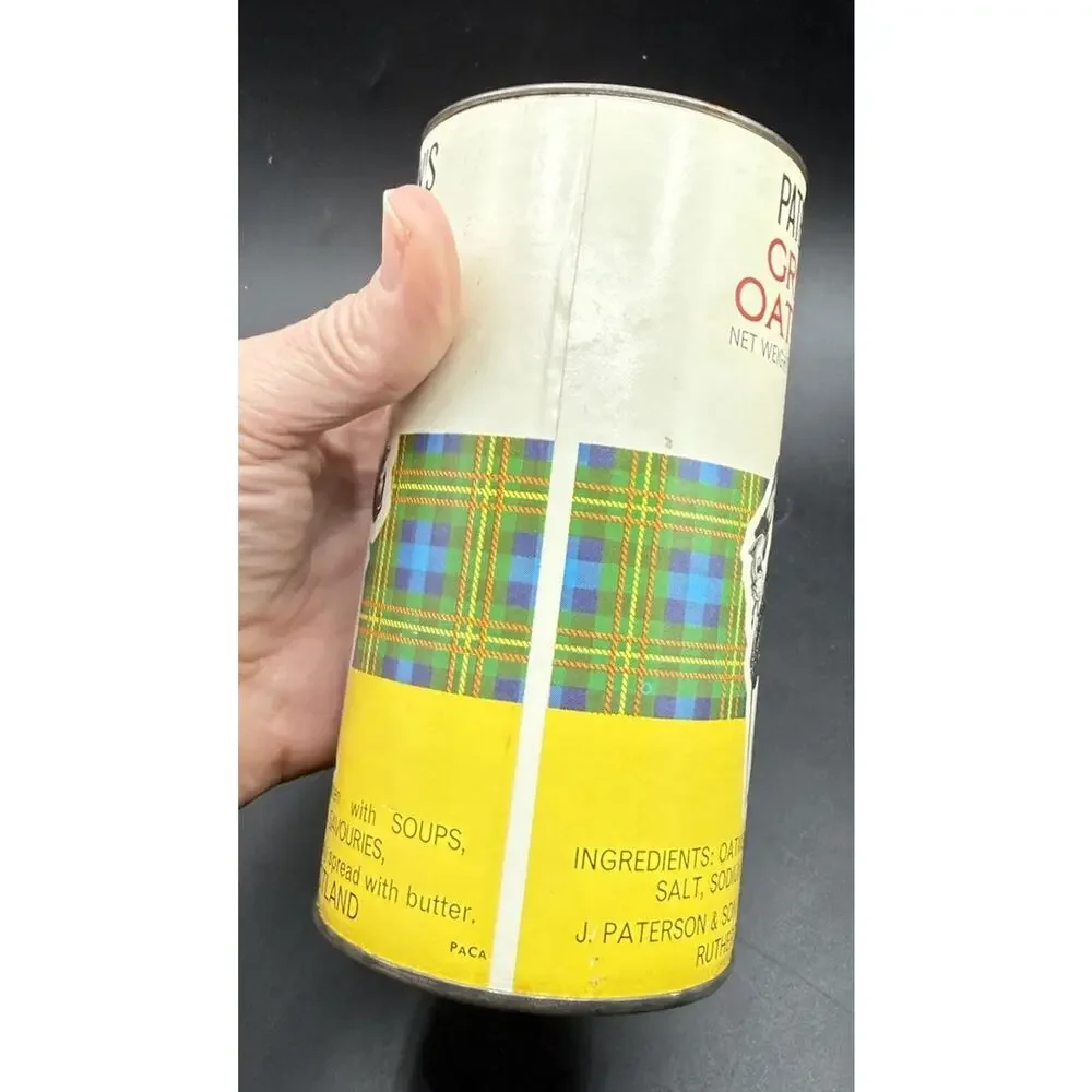 Scotland PATERSON'S GRIDDLE OATCAKES Original Container With Lid Rare! -C32